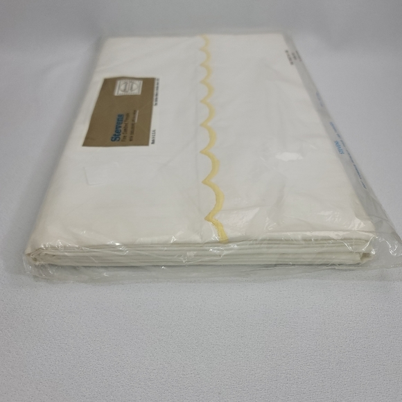 Vtg Stevens Fabrics Fine Combed Percale Double Bed Sheet 81"x108" - Picture 7 of 11